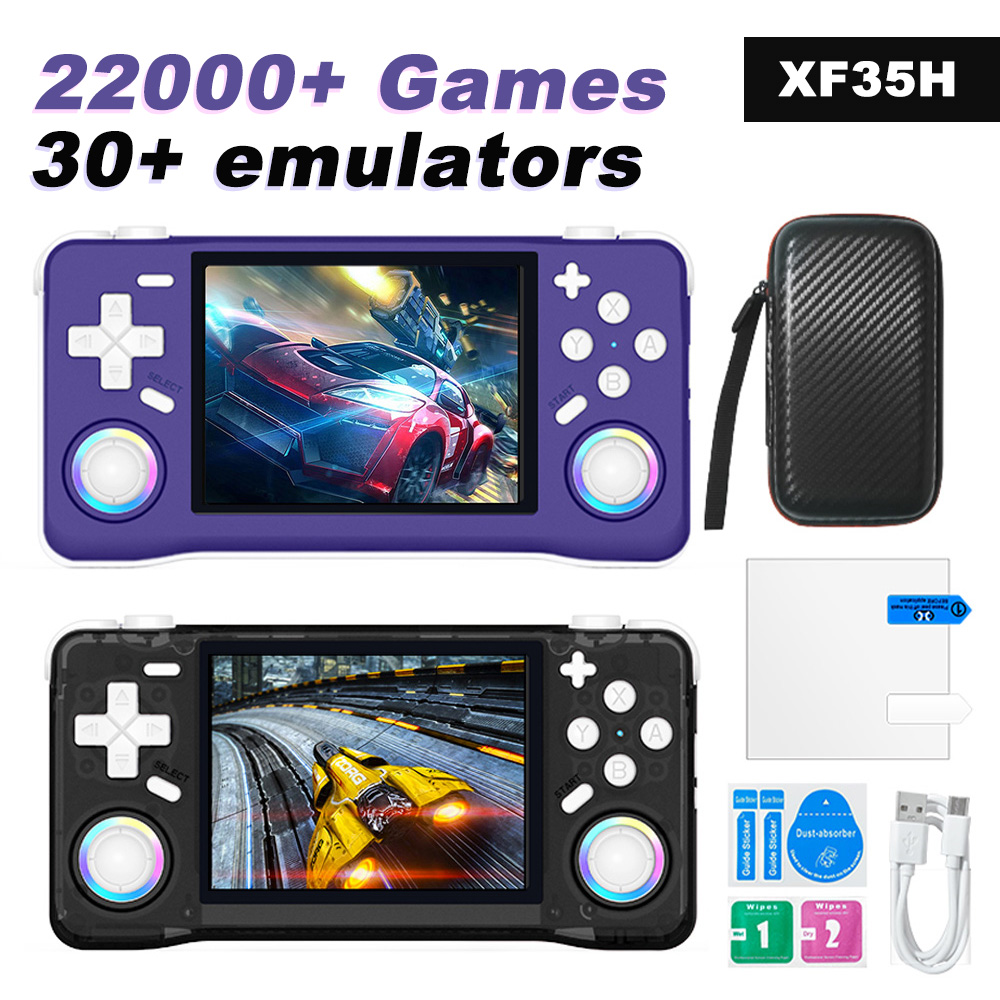 Lcd Screen Arcade - XF35H Retro-Gaming-Handheld-Konsole im Taschenformat, 3,5-Zoll-Vollbildschirm, RGB-Licht,