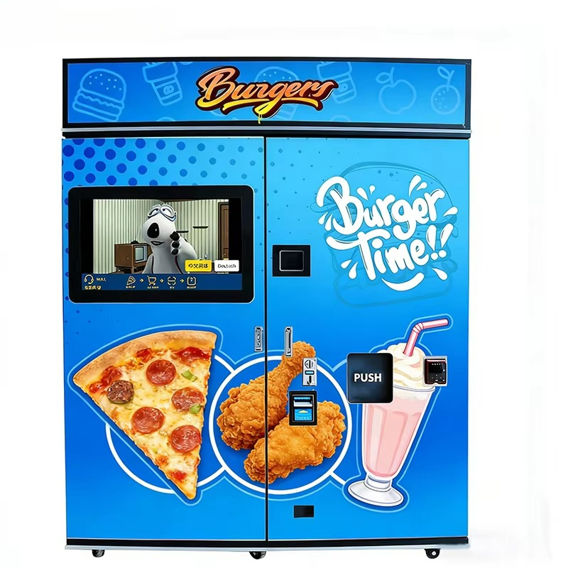 Commercial Vending Machine - 24H Vollautomatischer Pizza-Verkaufsautomat mit Touchscreen für