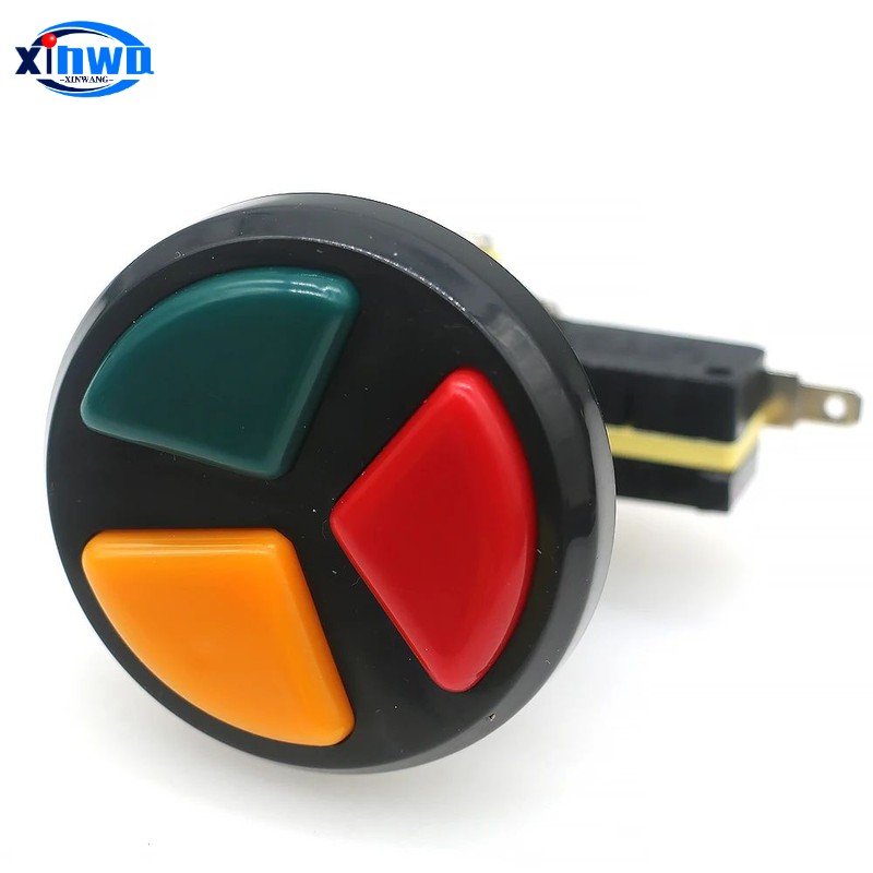Arcade Wangan Midnight - Baolian 3-in-1-Mikroschalter, Druckknopf, rund, dreifach, selbstrückstellender
