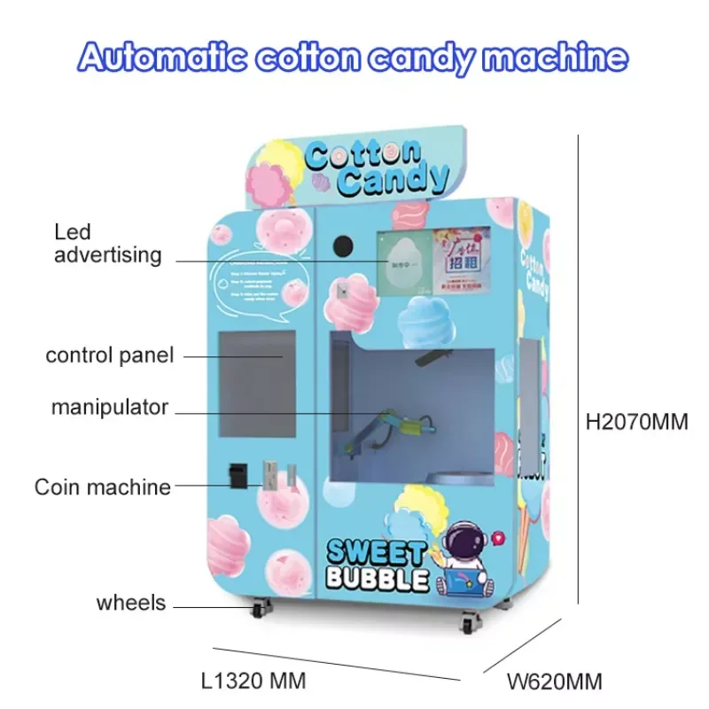 Kundenspezifische Zuckerwattem – Commercial Vending Machine Bewertung und Preis